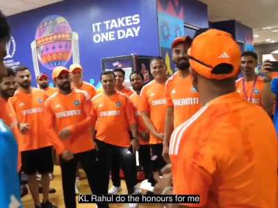 The fielding coach caught everyone by surprise when he displayed the winner on the big screen. 