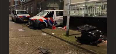 Riots in Rotterdam against 2G Policy