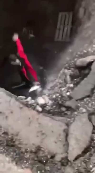Looking at a hole without caution