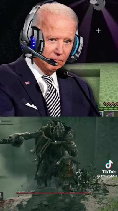 Biden plays Elden Ring while Donnie and Obama ridicule him.