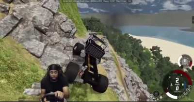 He was too scared to fall off...
