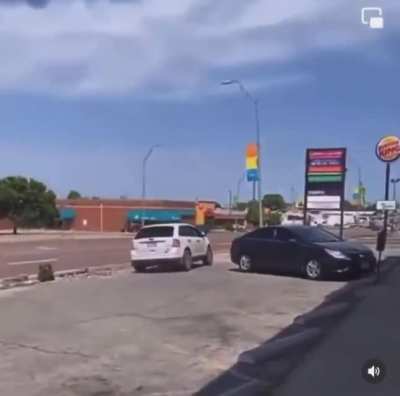 Man hops through car window to fight his child’s mother while their child is in the car . 🤦🏾‍♂️ car ends up flipping over