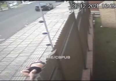 ARMED SEVERED BY FENCE DURING FALL....