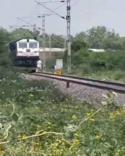 playing with trains