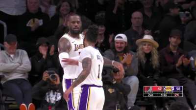 [Highlight] D'Angelo Russell and LeBron showtime in transition
