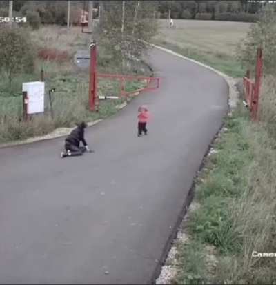 Riding quad bike with two children and not paying attention/speeding on road