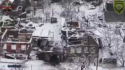 FPV drone hits russians in a garage. 110th Brigade. Avdiivka, 2024.