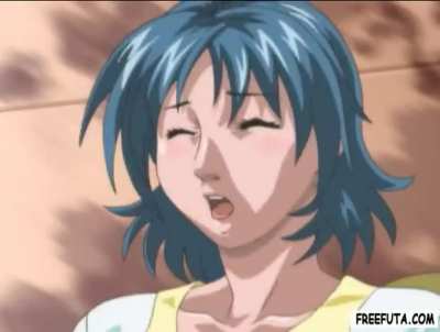 Cute blue haired girl