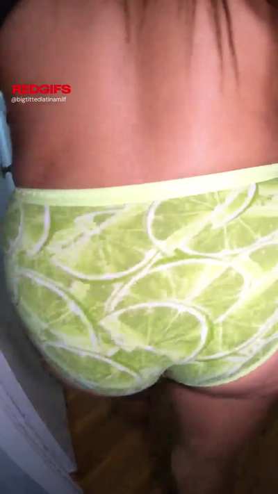 These lime green panties just beg to be peeled off