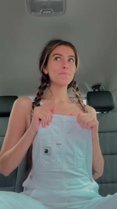 Imagine driving your little girl home from college and seeing her in rearview mirror like that