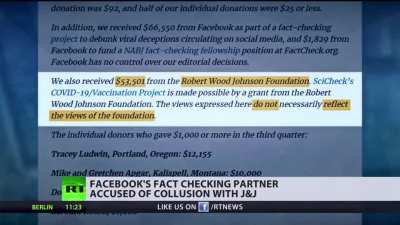 Internet fact-checking is paid for by the pharmaceutical industry