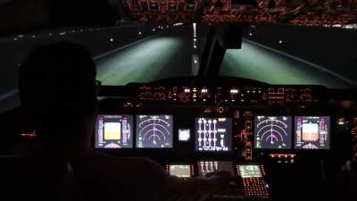 Went to a buddy’s house, he has a fix based 747-400 simulator in his basement. Flew the IGS to rwy 13 at the old Kai Tak airport in his sim. Pretty cool.