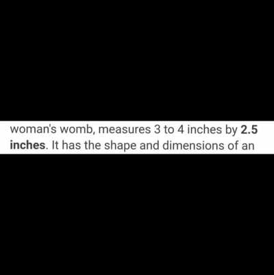 inspired by a recent post about the size of utereses/ uteri (?)