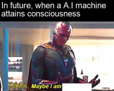 A yellow stone powered A.I dildo machine thinks.