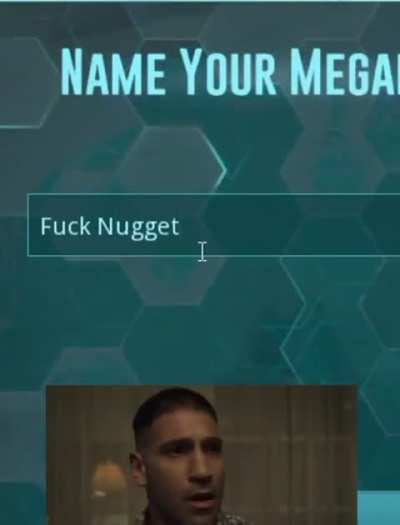 He typed U