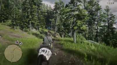 My friend somehow clipped through this guy and I couldn’t move in time. Rip this dude AND his horse lmao