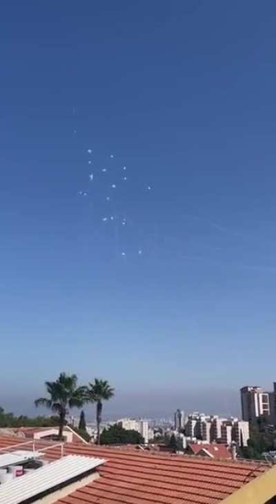 Interceptions above Haifa, Israel 08/07/2024