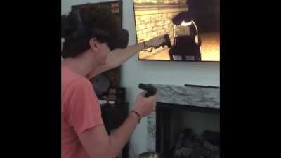 Played a scary VR game and regretted everything.