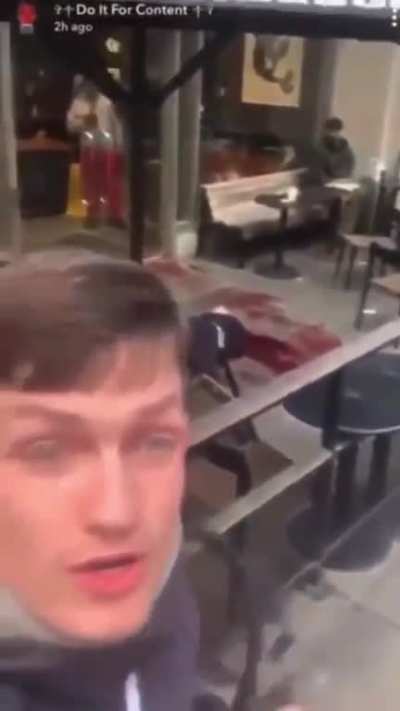 Cringe tag doesn't do it for this dumbass. Happily making a selfie for clout using an innocent father who was stabbed to death. (NSFW BLOOD)