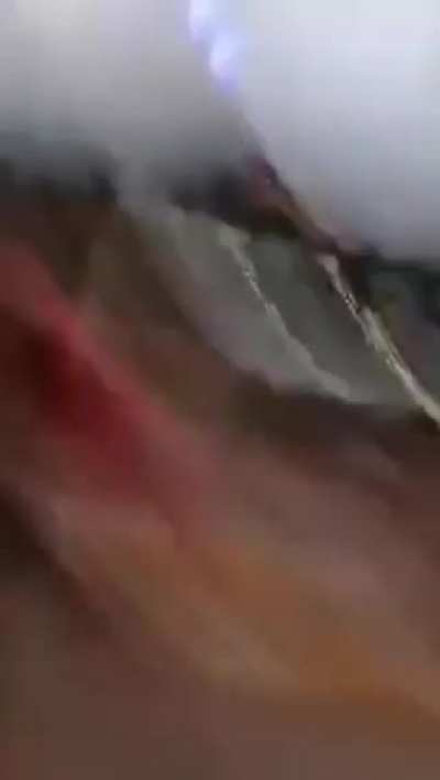 An intense clash between protesters and internal security in Nasiriya, South Iraq