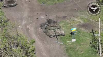 Another footage of the loss of a T-90M in Chasiv Yar. The crew managed to ditch the tank before it cooks off