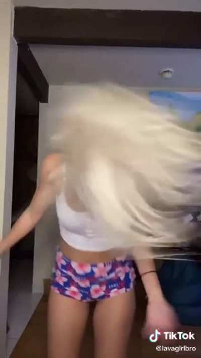 I like her flower shorts