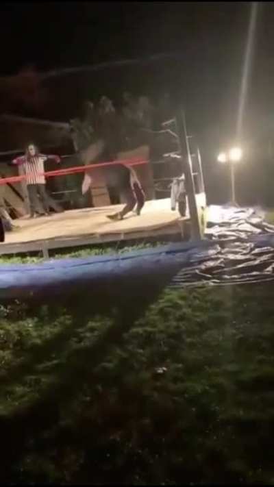 Well that's a Backyard Wrestling entrance I won't ever forget