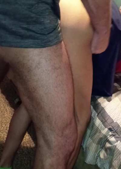 Standing creampie