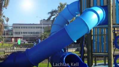 Freddie Mercury gets Trapped in a Slide and Calls out for Mamma