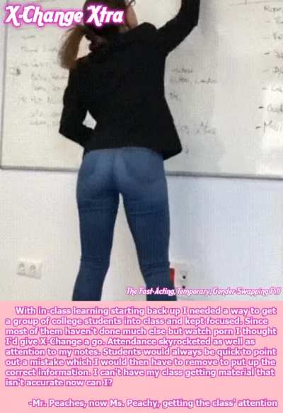 Mr. Peaches, now Ms. Peachy, getting the class' attention [No Nut November #9: Fruit]