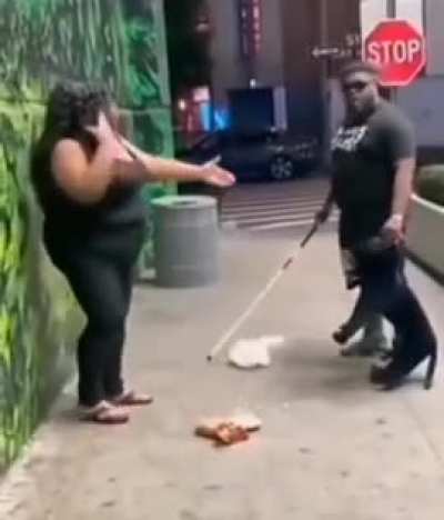 Loser city non blind person.