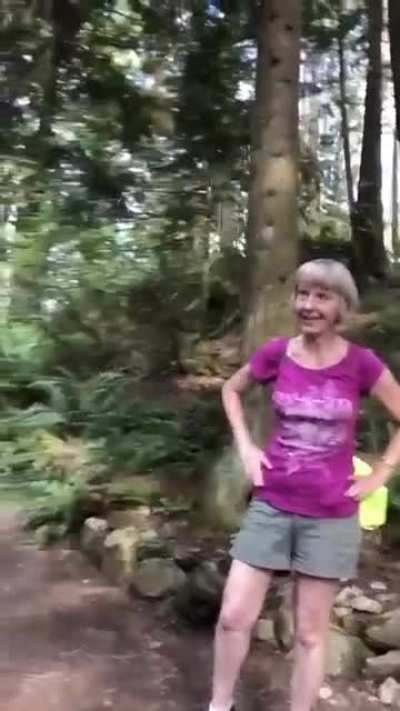 Karen gets mad at teenagers for picking berries. She tells them to go back to where they come from and they pull an uno reverse.