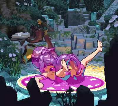 Elf boy gets pegged and fucked by pink slime girl [Artist MSB]