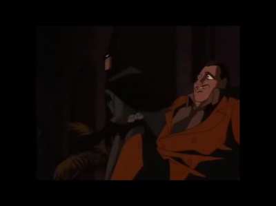 Batman and Superman yeet each other.