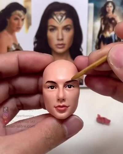 Wonder Woman, Polymer clay sculpture of Gal Gadot