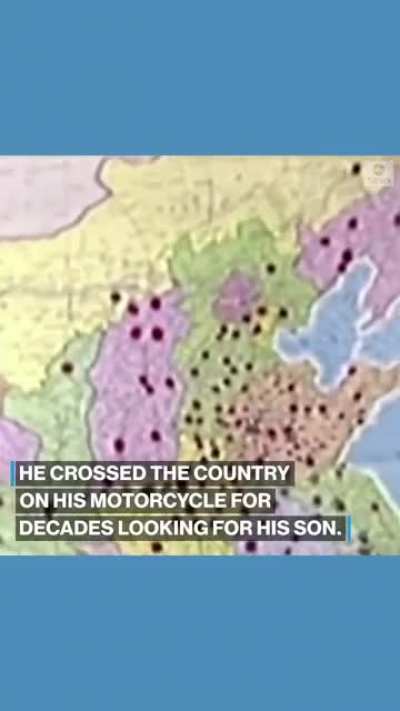 Man in China reunited with his son after searching for him 24 years who had been abducted. Father travelled across China on motorcycles for decades and never give up.