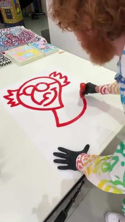 Mr. Doodle Drawing a Character