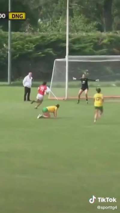 Ciara O’Sullivan of Cork putting two Donegal defenders on the deck