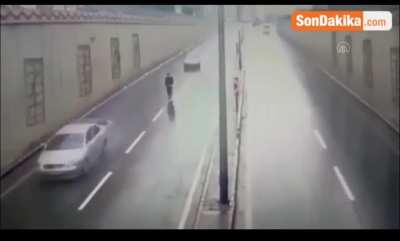 Pedestrian was the idiot this time.