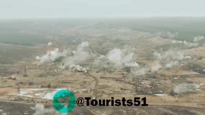 Russian MLRS attack on Bogdanovka