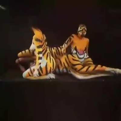 Awesome human tiger