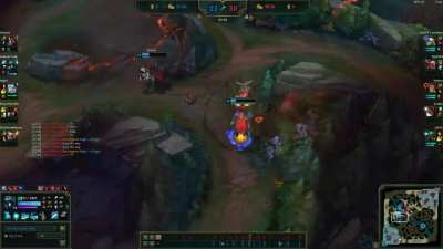 Swain kills Karthus predicting his movement with just his w.