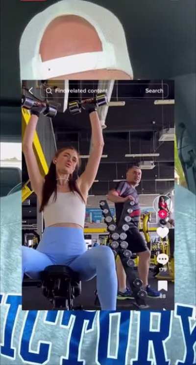 To act like she owns the gym.