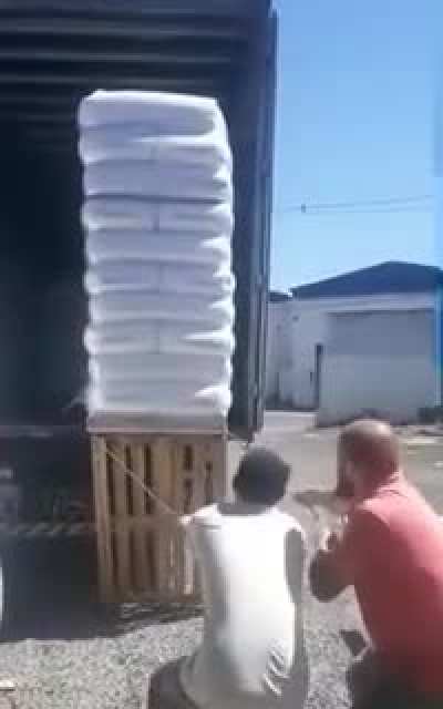 Redneck unloading