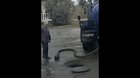 who left that hose there coulda hurt myself that was close