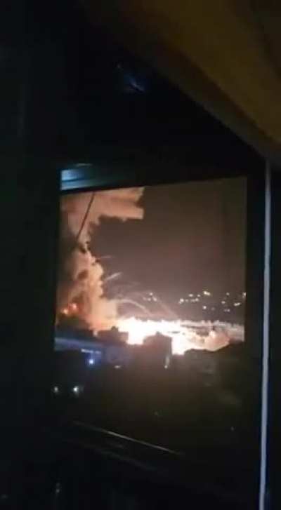 Surreal footage of another Israeli airstrike on a Hezbollah target in Beirut.
