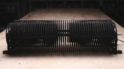 This machine visualizes number googol (a 1 with 100 zeros, bigger than the atoms in the known universe) & has a gear reduction of 1 to 10 a hundred times. To get last gear to turn once you'll need to spin first one a googol amount around, which will r