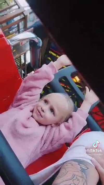 Enjoying a roller coaster