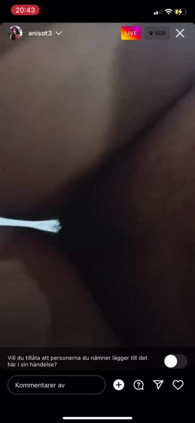 Girl fingering on tiktok then without blanket on ig live