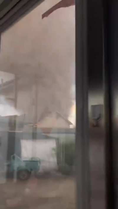 Tornado passing though a neighborhood China’s northeast Heilongjiang province